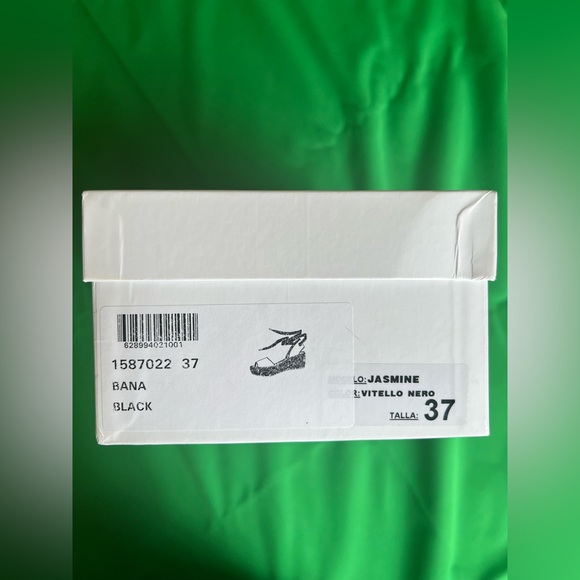 La CANADIENNE Espadrilles Sandals Lace Up Leather Black Size 7 - Picture 14 of 14